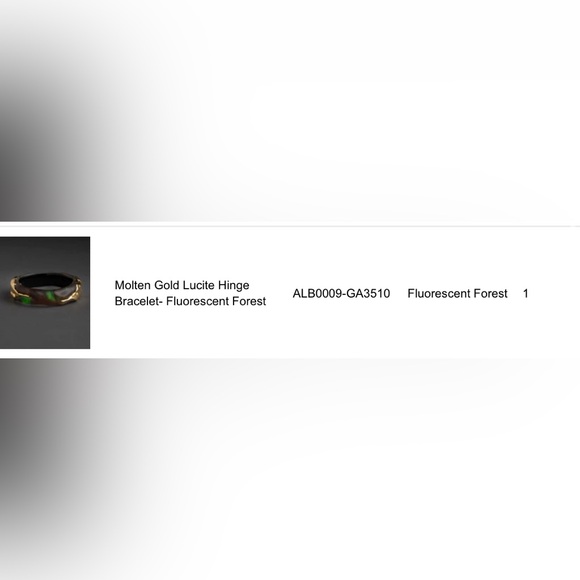 Molten Gold Lucite Alexis Bittar Set - Fluorescent Forest - Picture 7 of 10